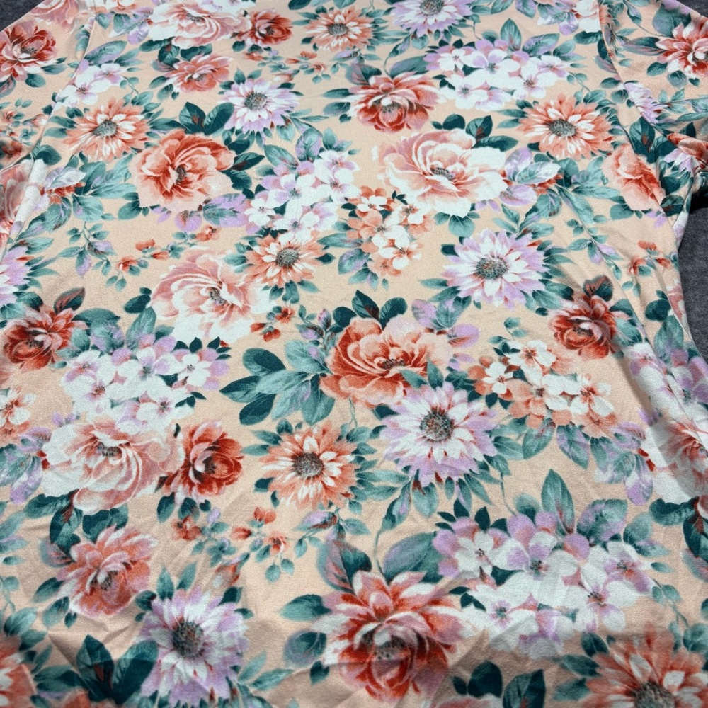 Floral Knot-Front V-Neck Blouse - Picture 5 of 12